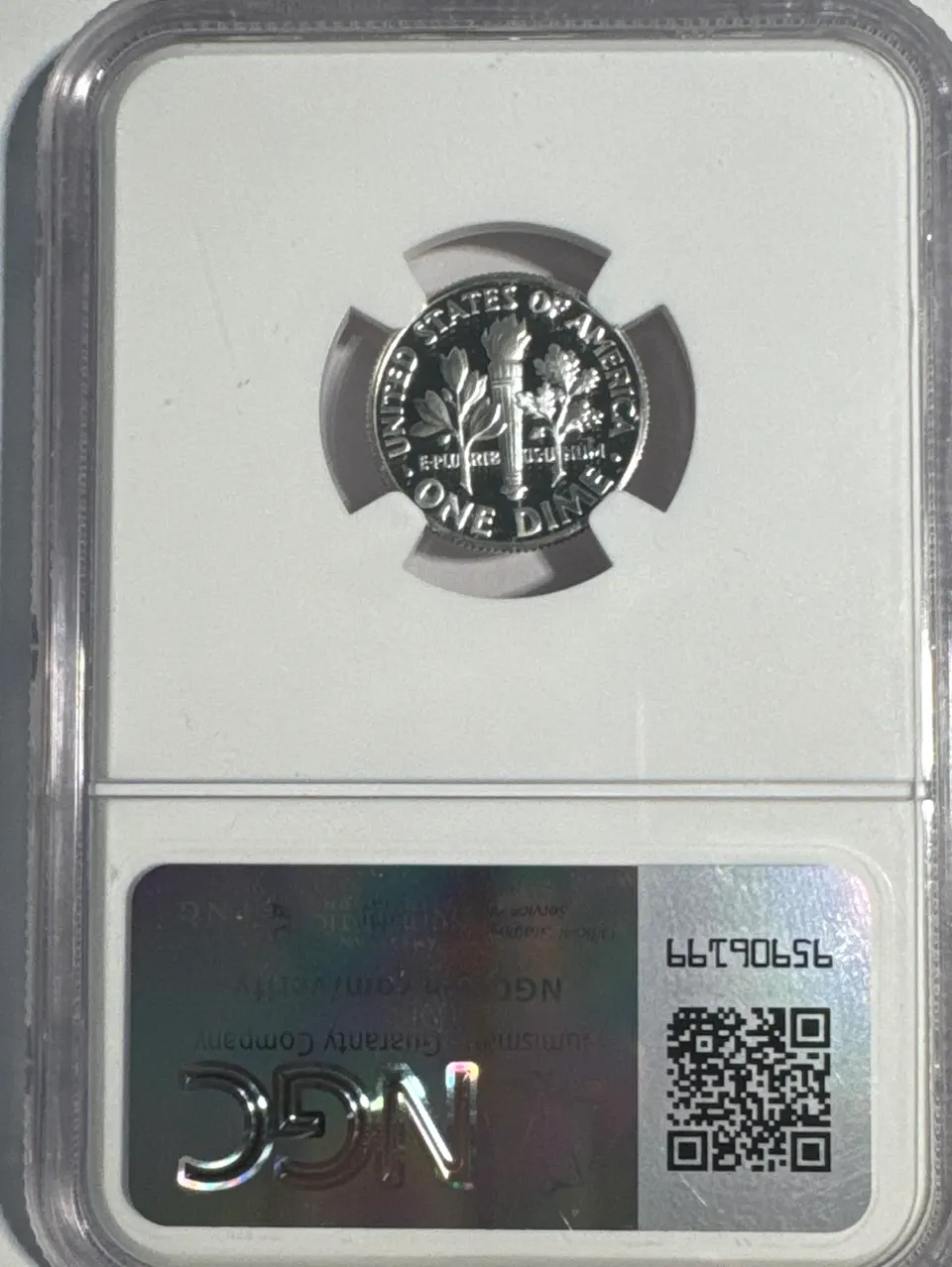 1963-P Roosevelt Dime PF69 — back