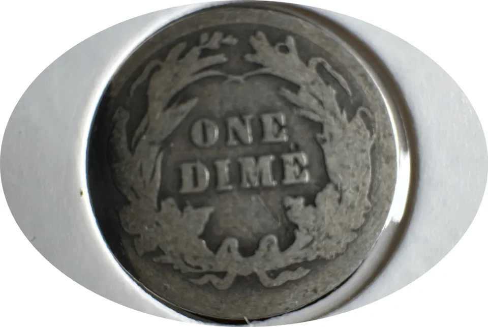 1911-P Barber Dime Ungraded — back