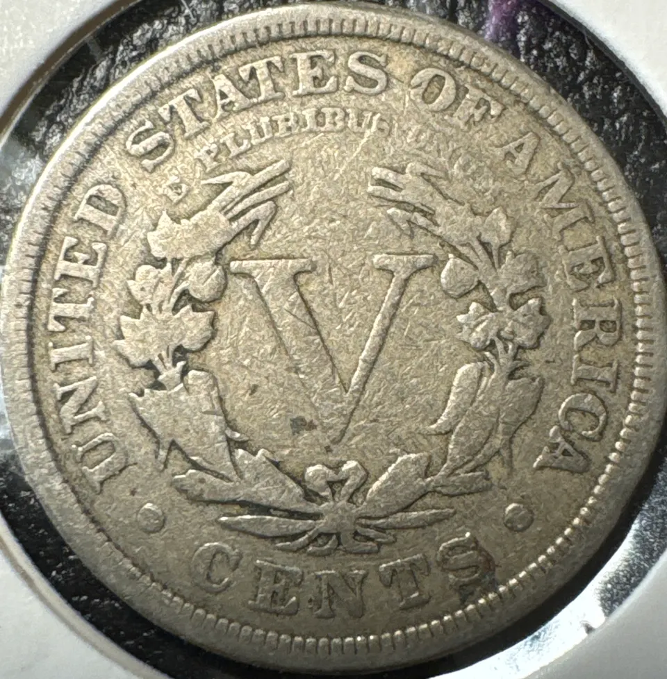 1908-P Liberty V Nickel Ungraded — back