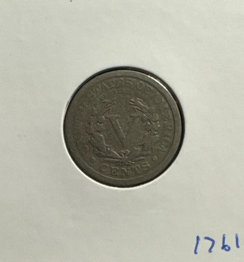 1912-P Liberty V Nickel Ungraded — back