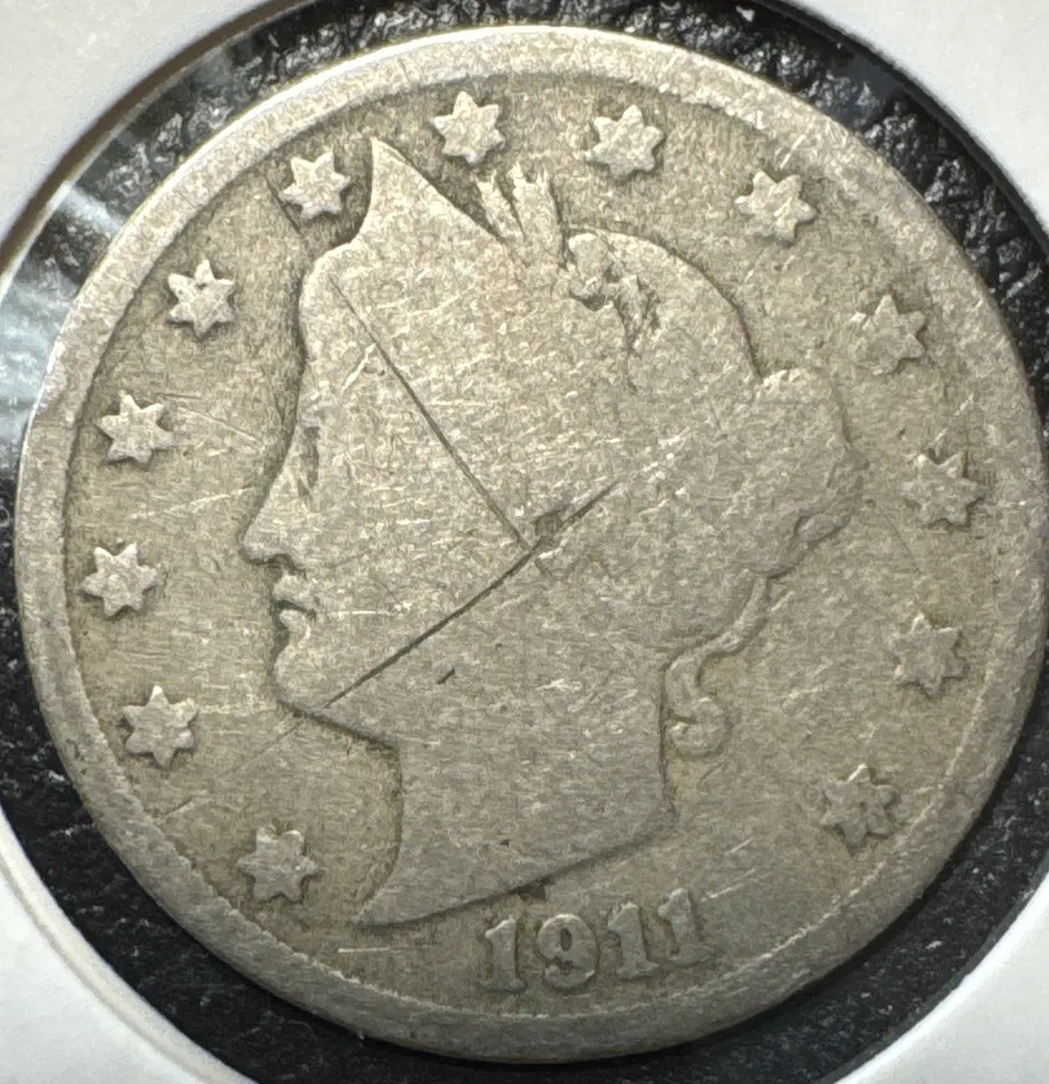 1911-P Liberty V Nickel Ungraded — front