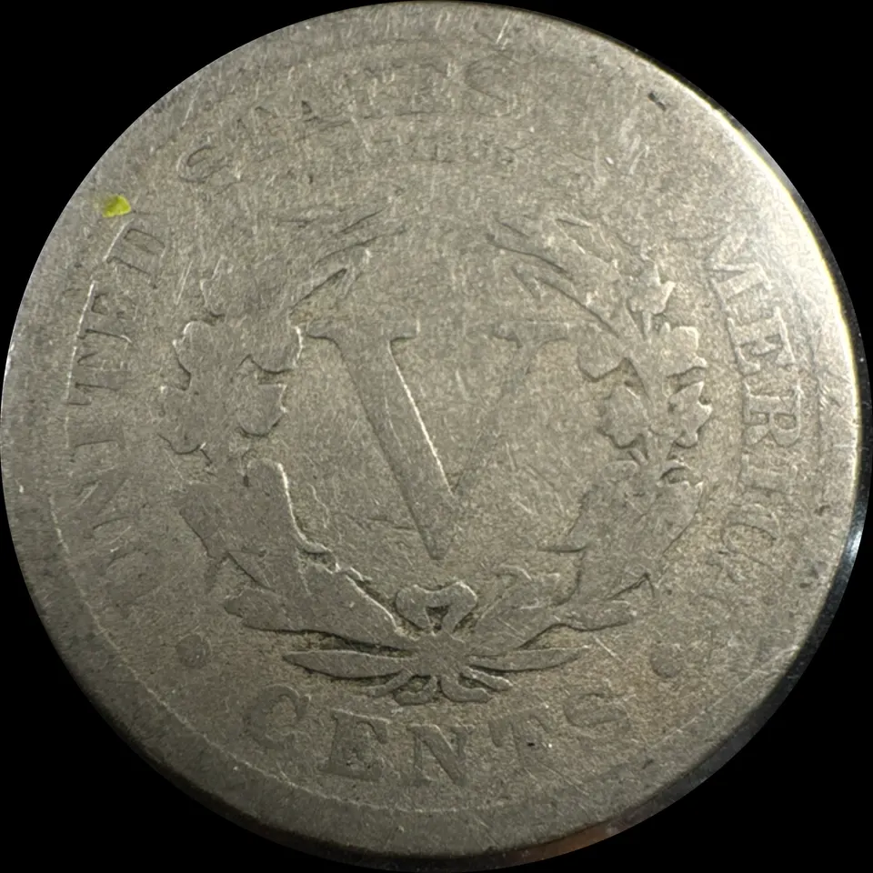 1908-P Liberty V Nickel Ungraded — back