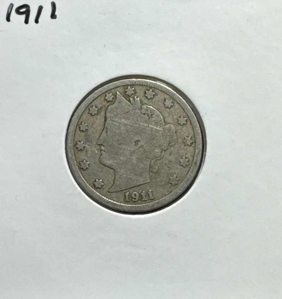 1911-P Liberty V Nickel Ungraded — front