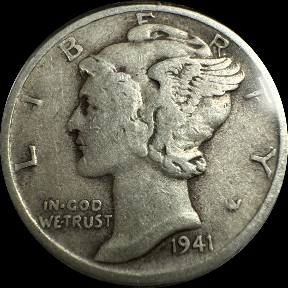 1941-P Mercury Dime Ungraded — front