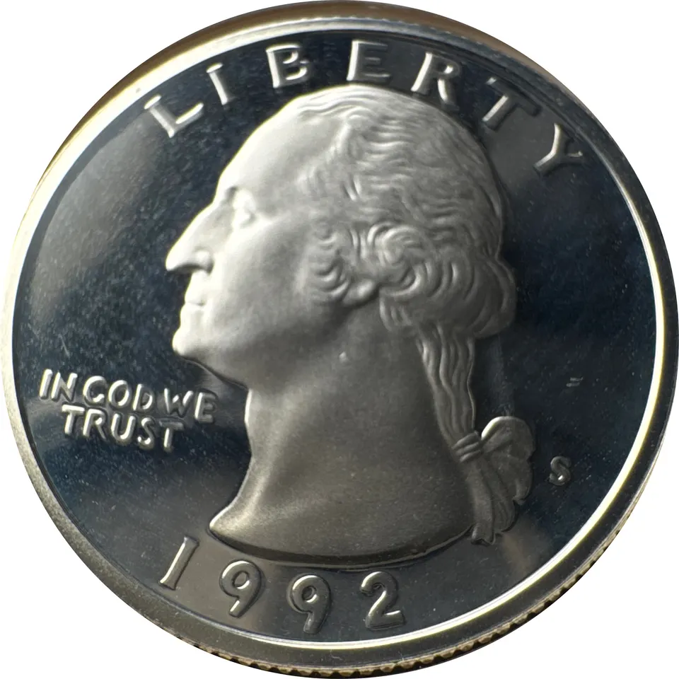 1992-S Washington Quarter Ungraded — front