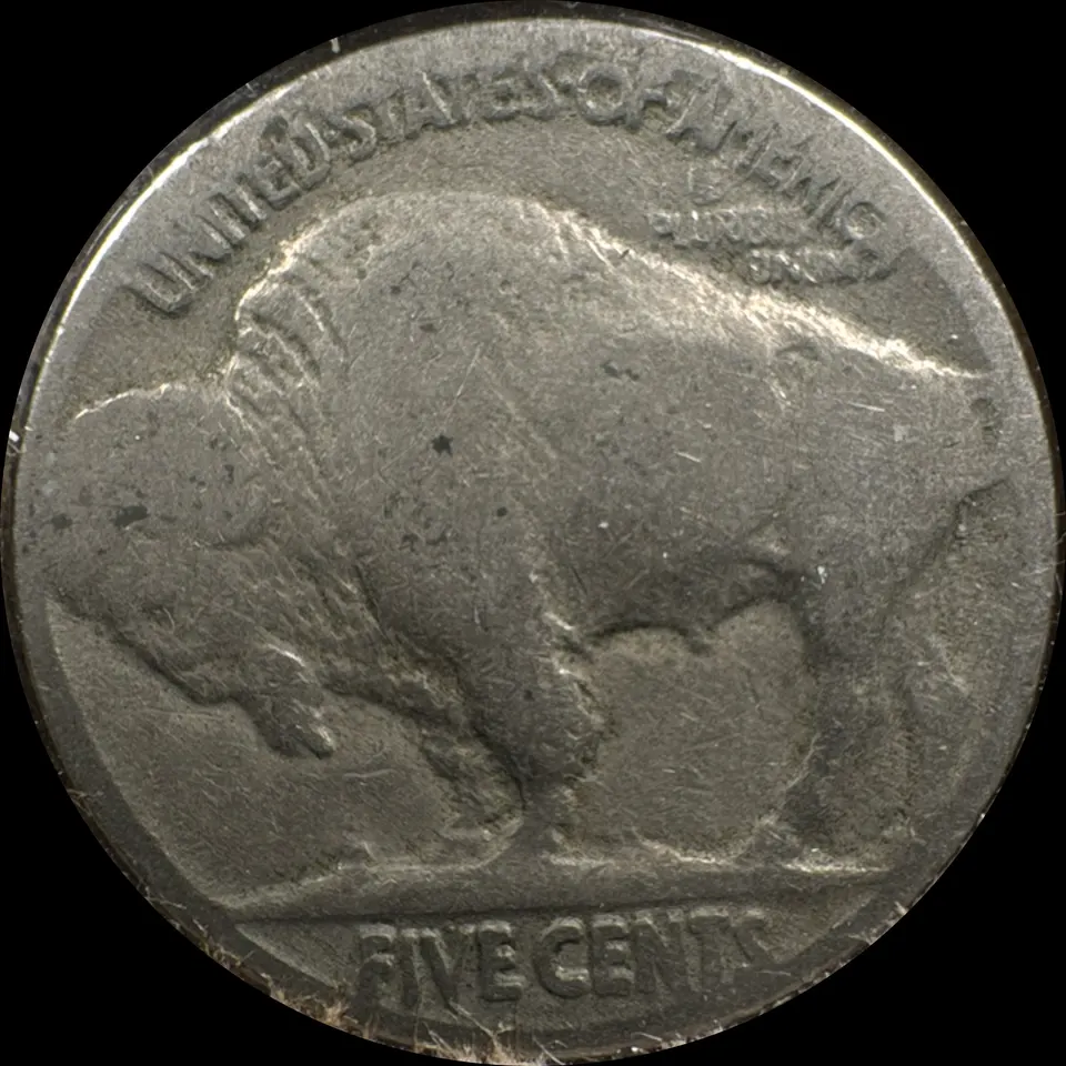 1937-P Buffalo Nickel Ungraded — back
