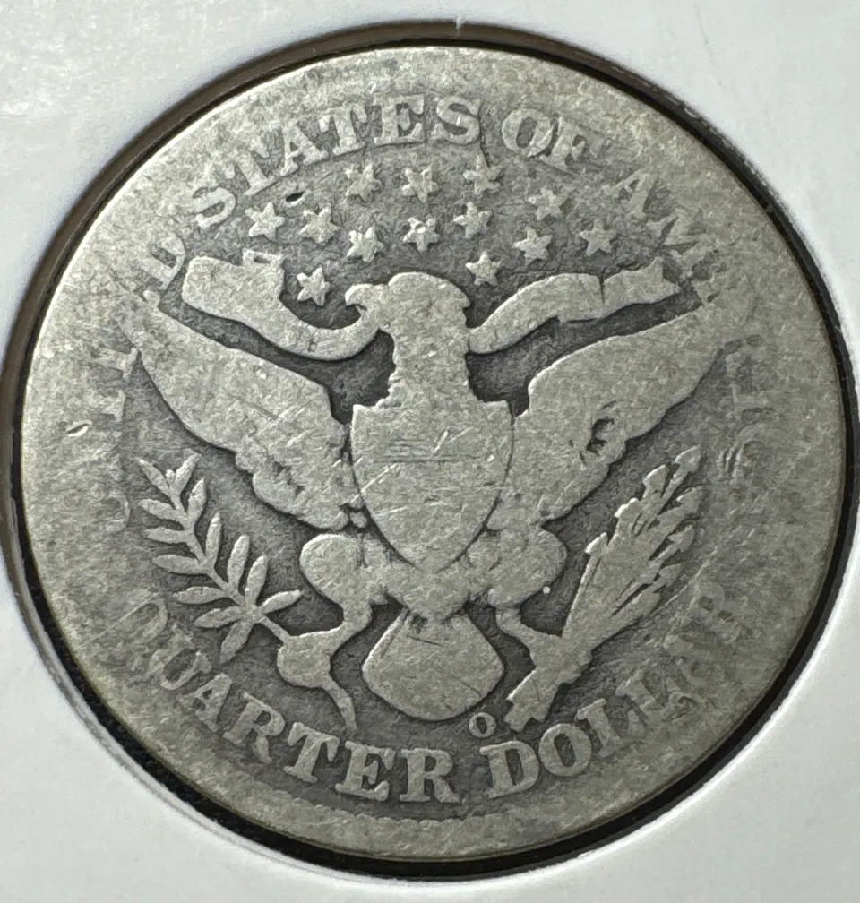 1895-O Barber Quarter Ungraded — back
