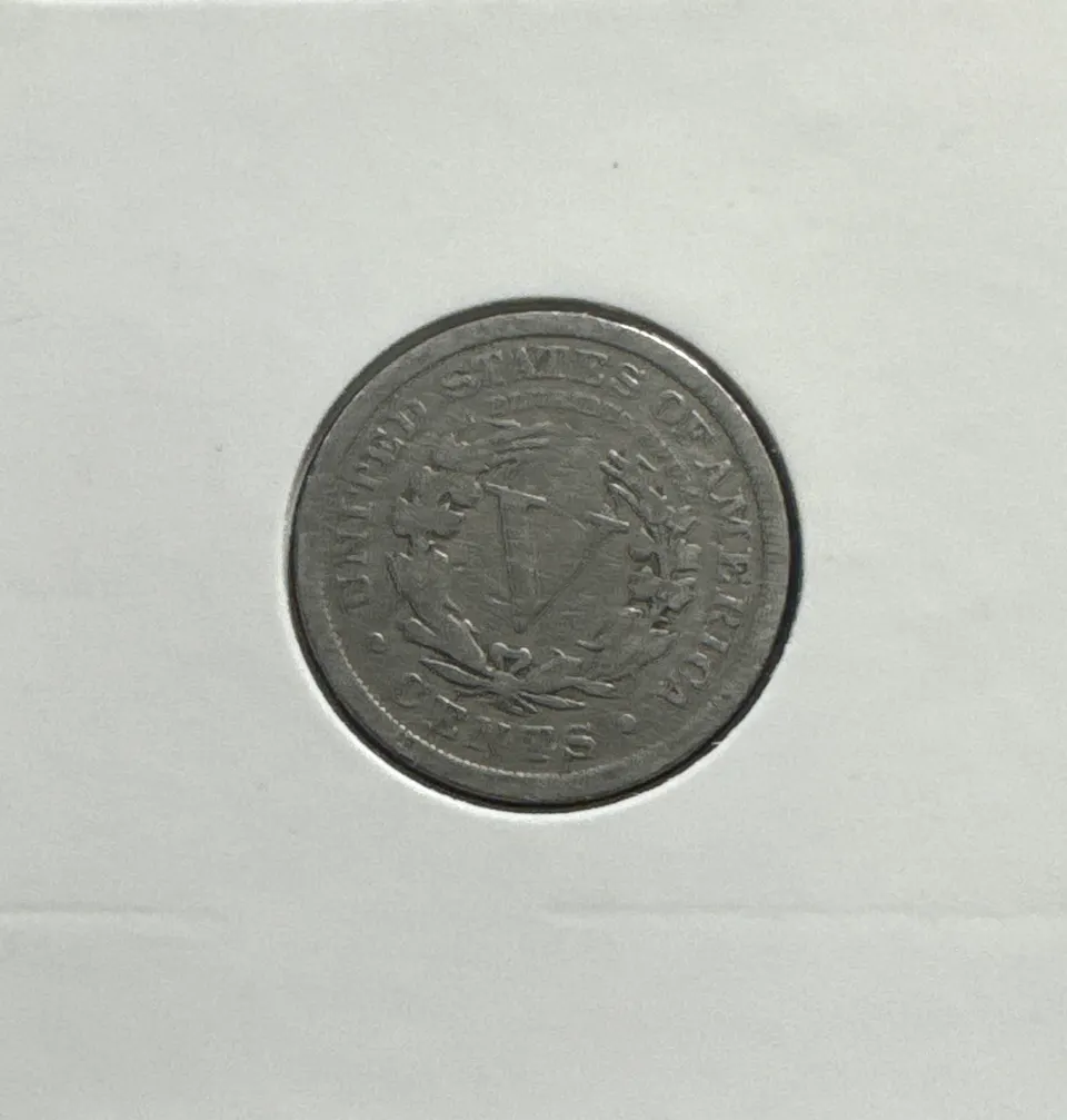 1910-P Liberty V Nickel Ungraded — back