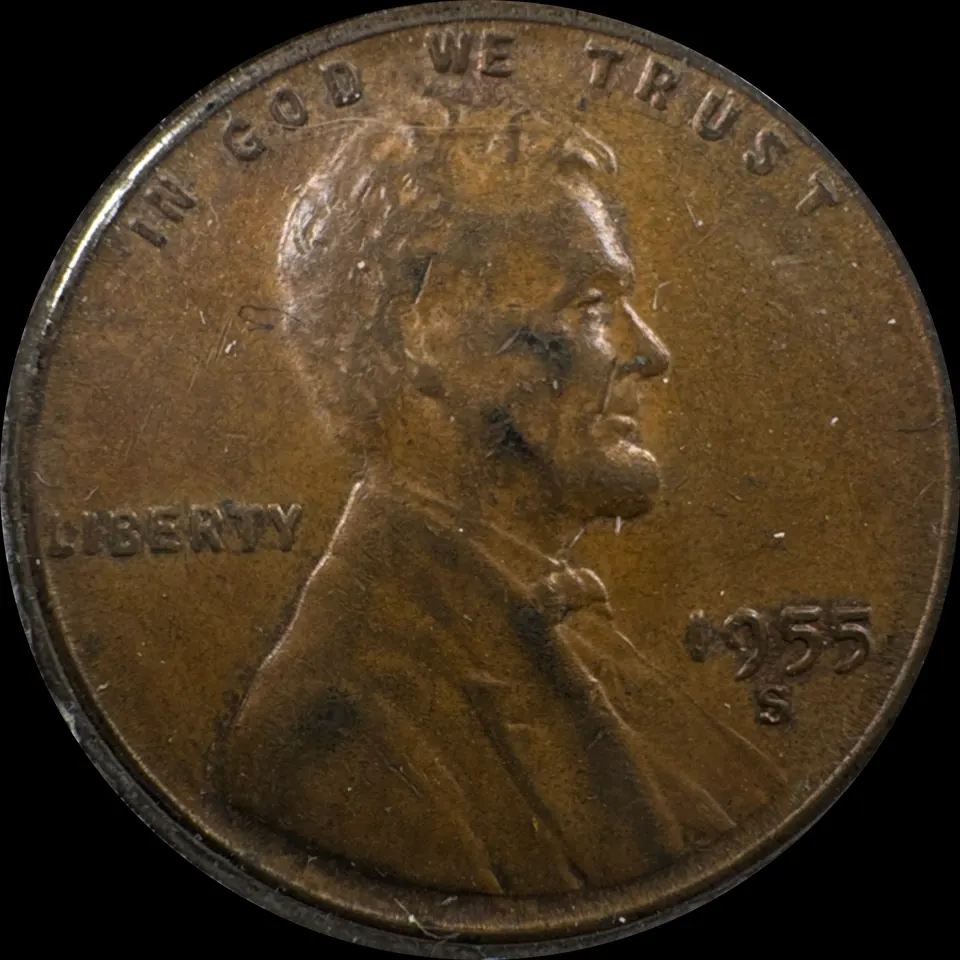 1955-S Lincoln Cent Ungraded — front