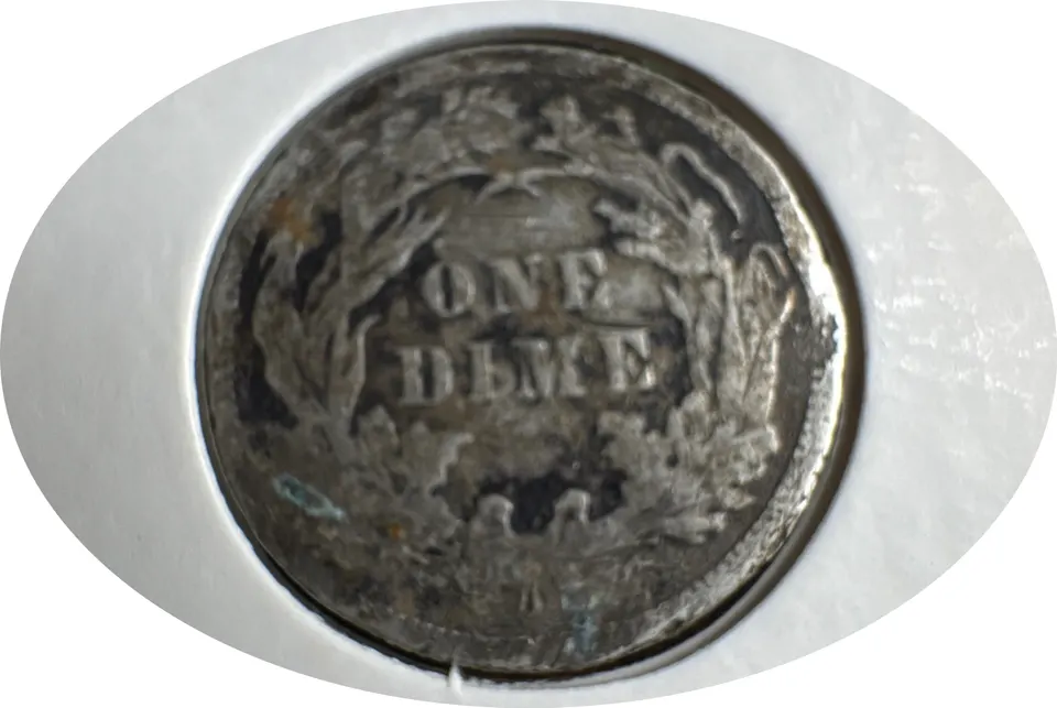 1887-S Seated Liberty Dime Ungraded — back