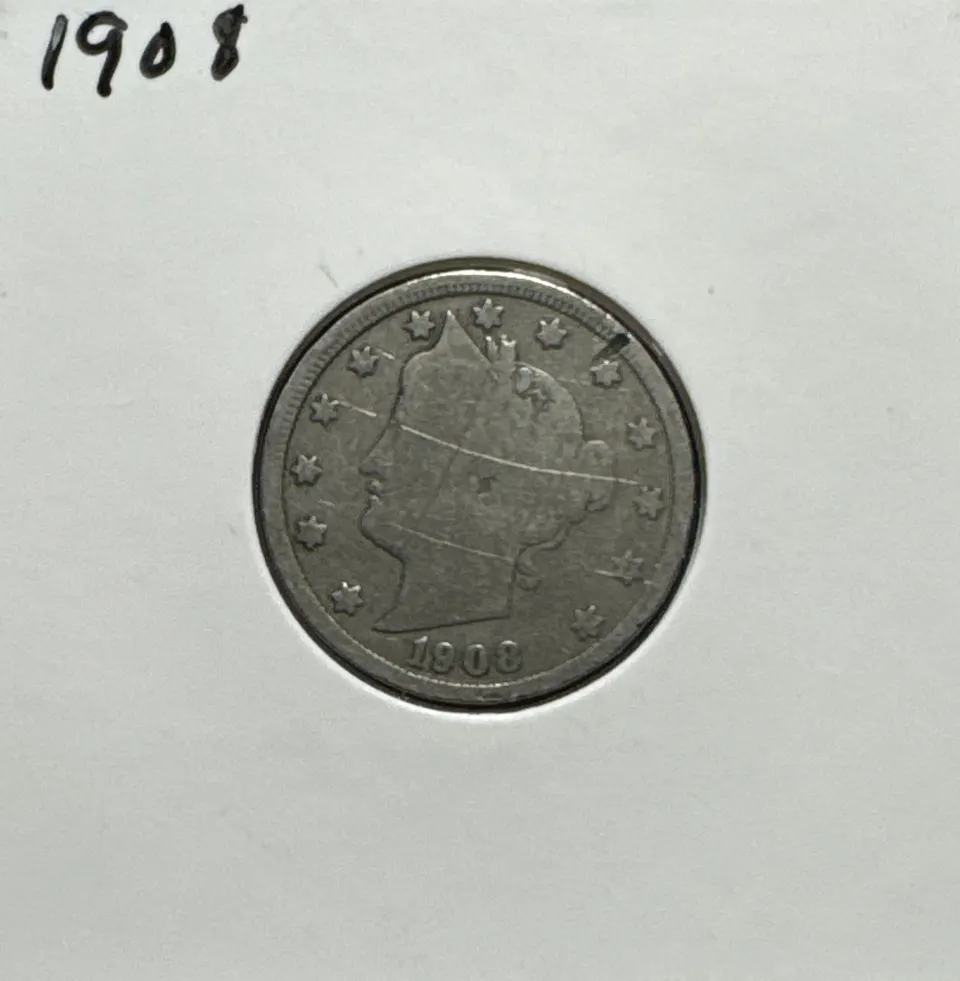 1908-P Liberty V Nickel Ungraded — front