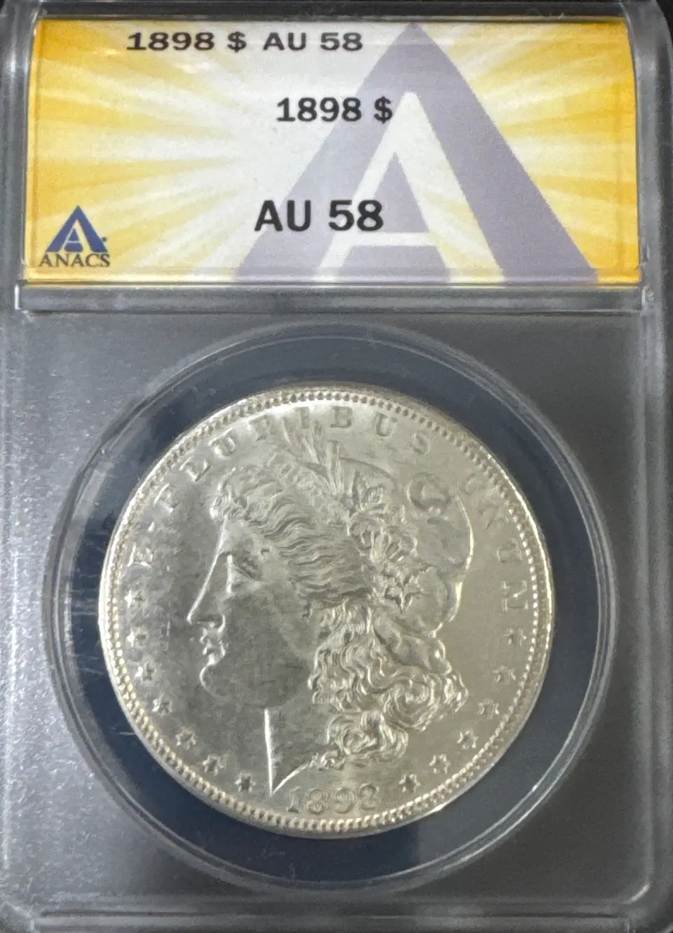 1898-P Morgan Dollar AU58 — front