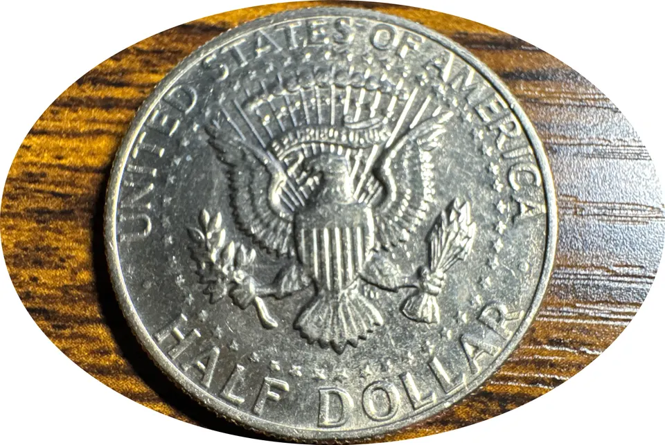 1980-P Kennedy Half Dollar Ungraded — back