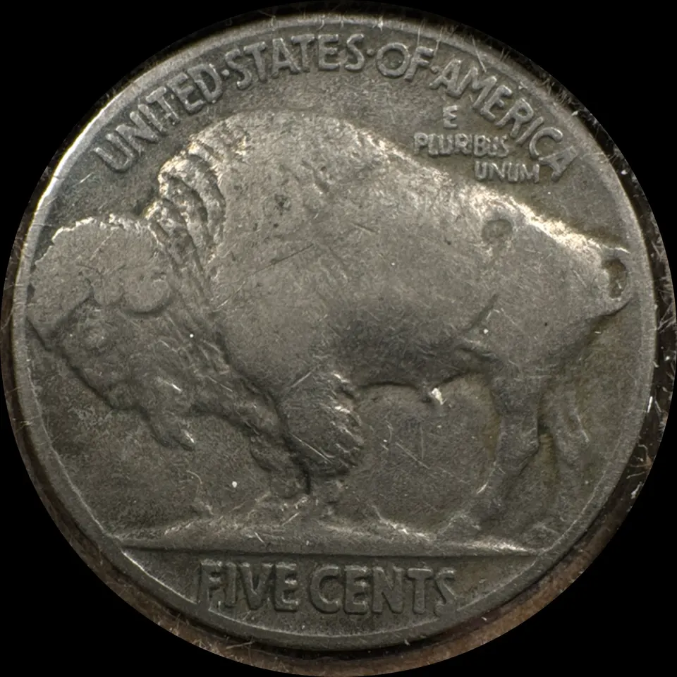 1928-P Buffalo Nickel Ungraded — back