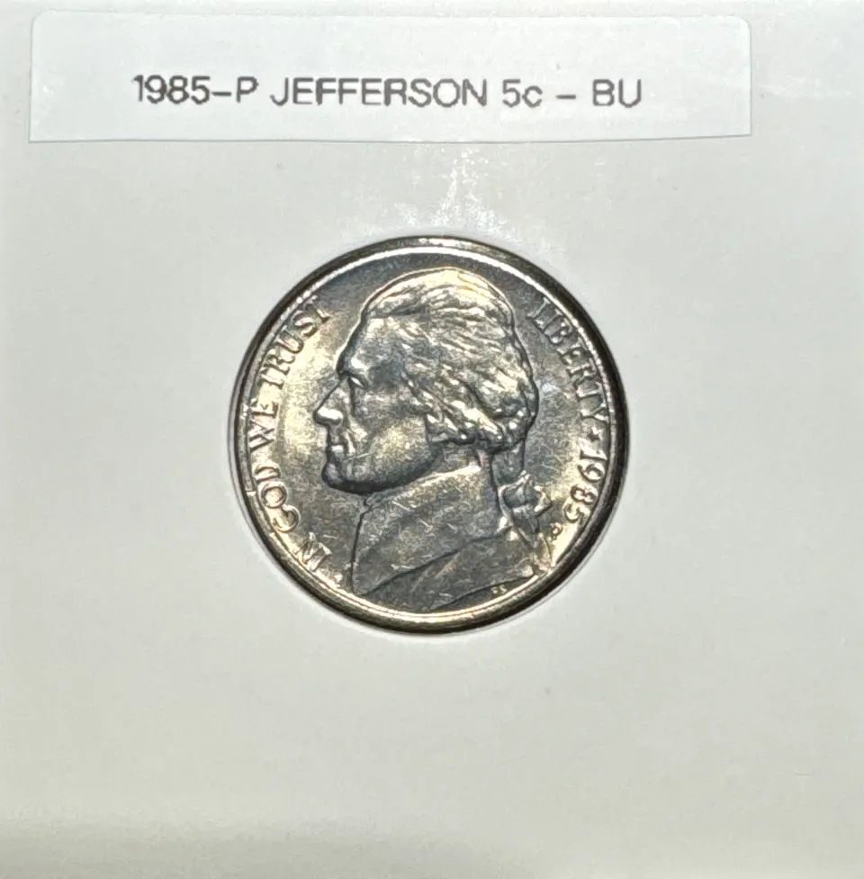 1985-P Jefferson Nickel Ungraded — front