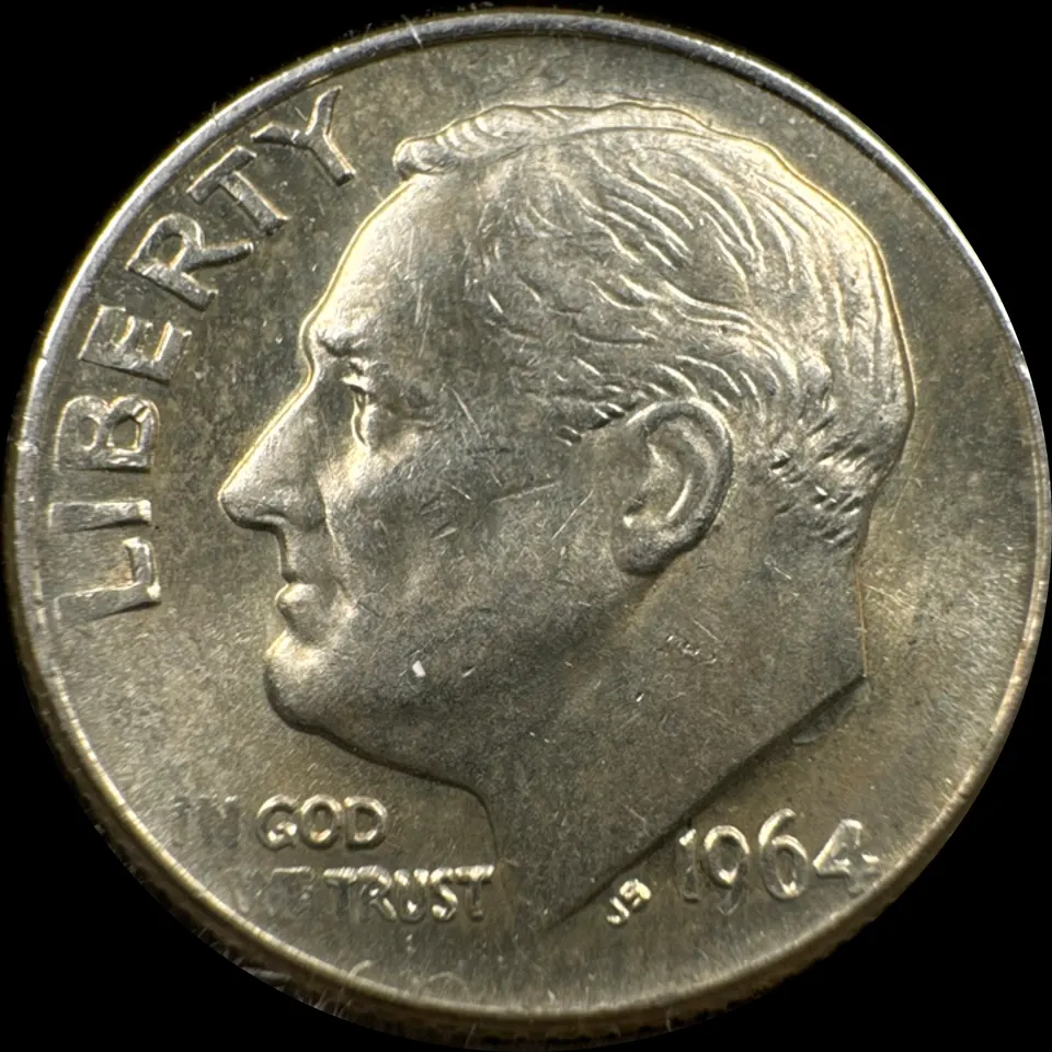 1964-D Roosevelt Dime Ungraded — front