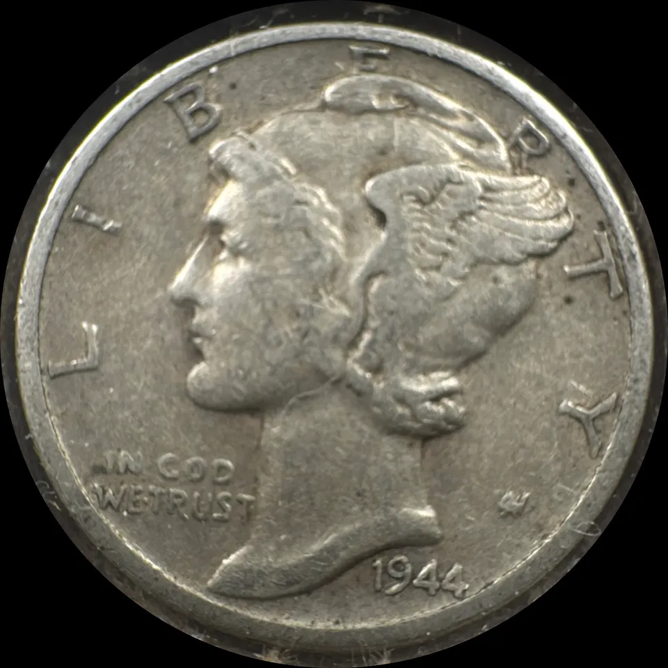 1944-D Mercury Dime Ungraded — front