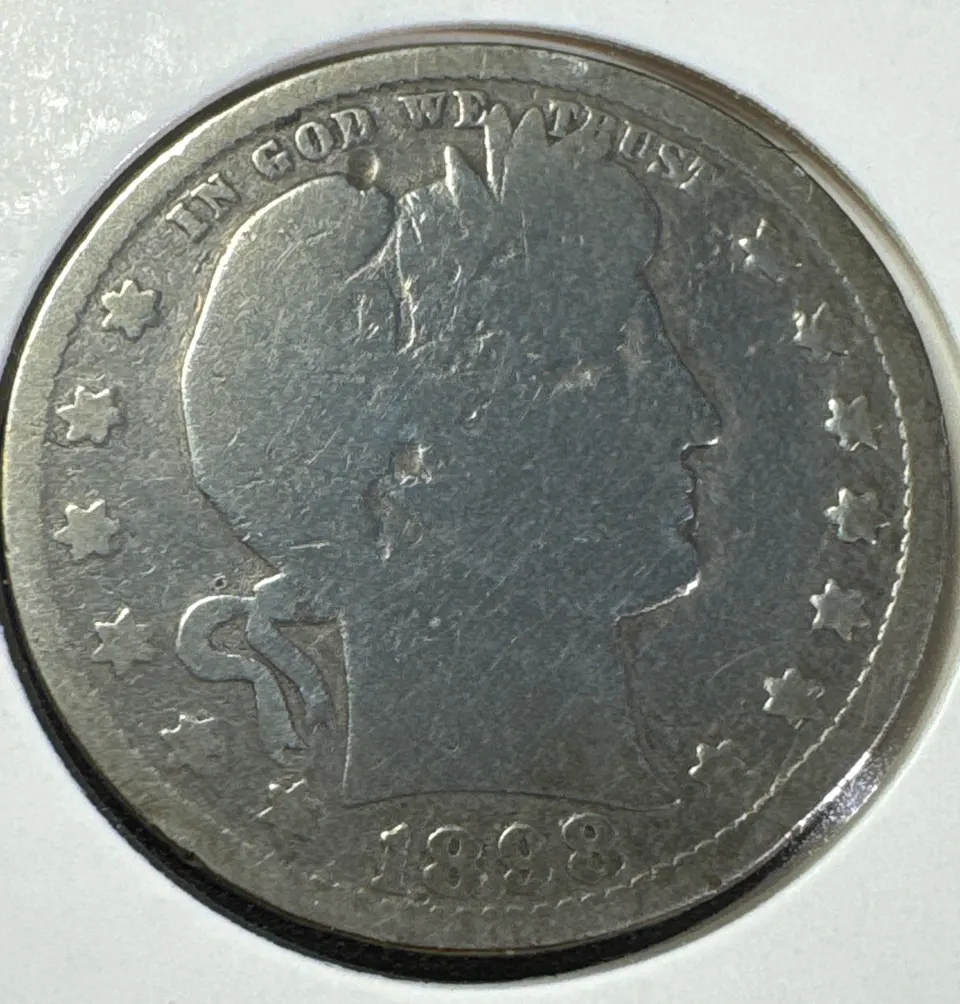 1898-P Barber Quarter Ungraded — front