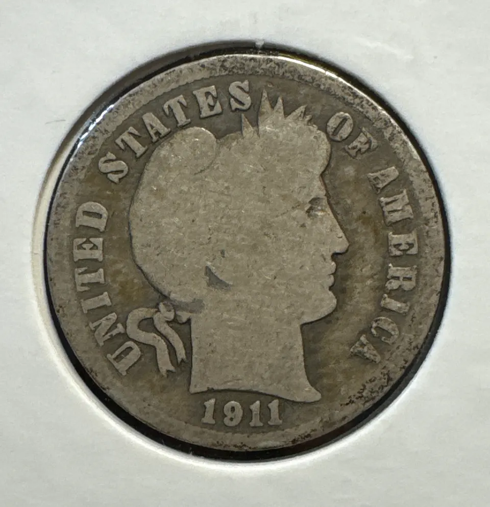1911-D Barber Dime Ungraded — front
