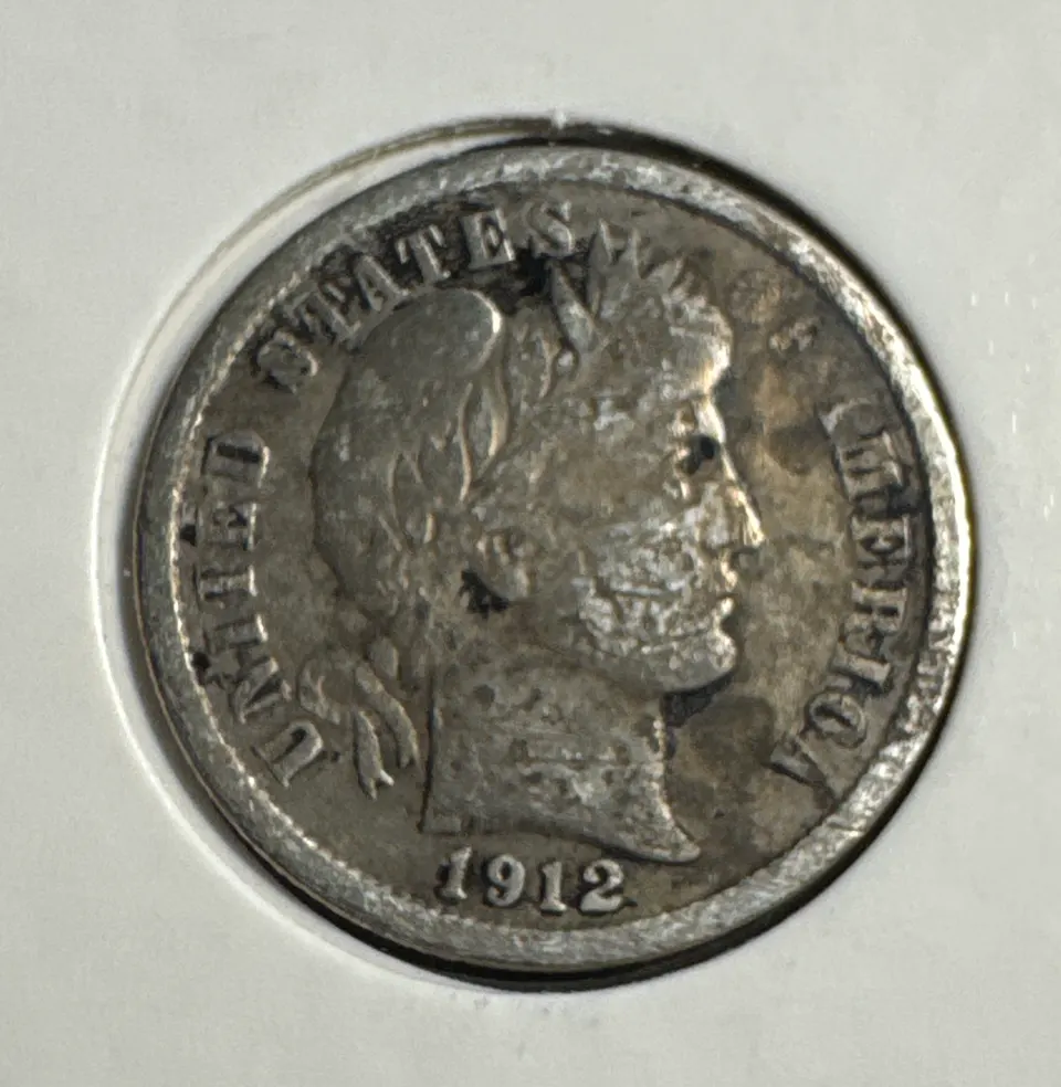 1912-P Barber Dime Ungraded — front