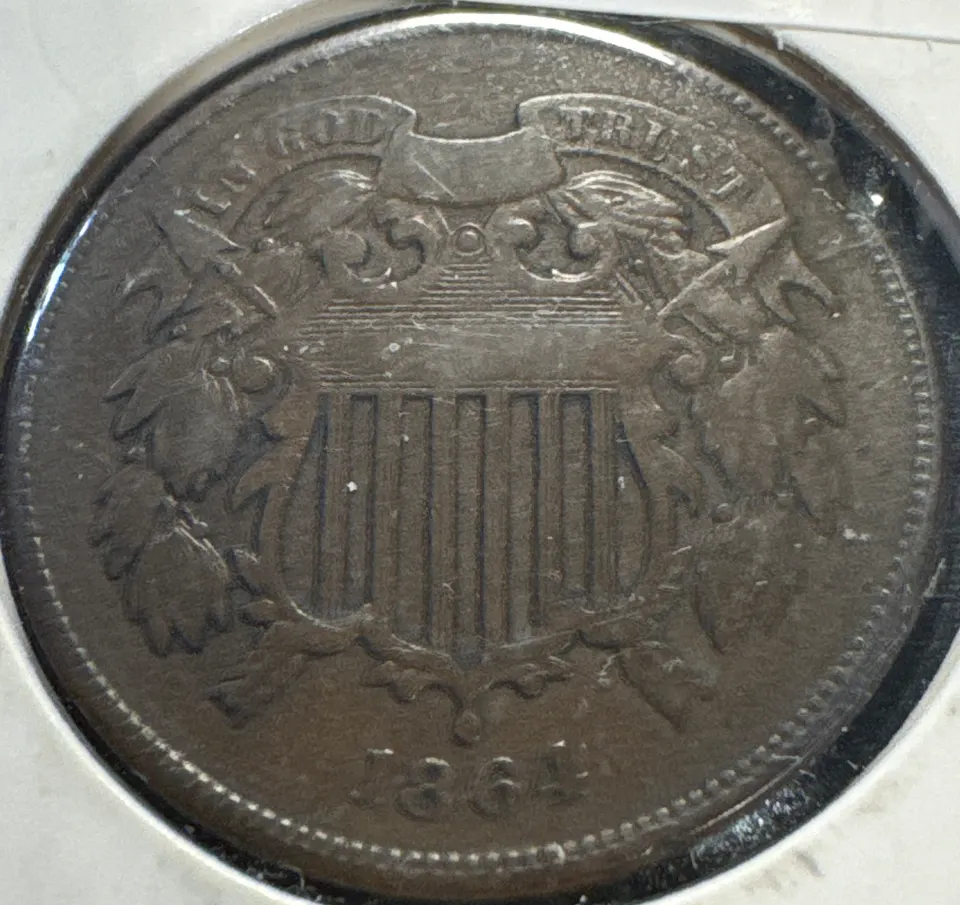 1864-P 2-Cent Piece Ungraded — front
