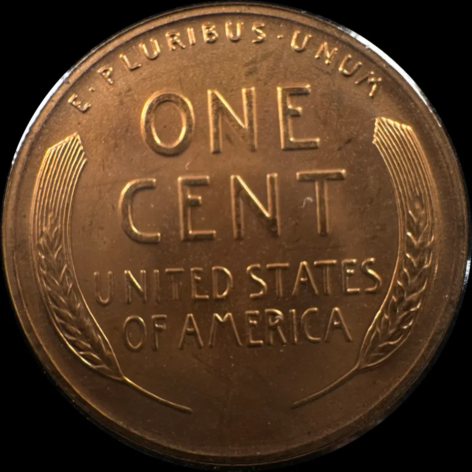 1957-P Lincoln Cent Ungraded — back