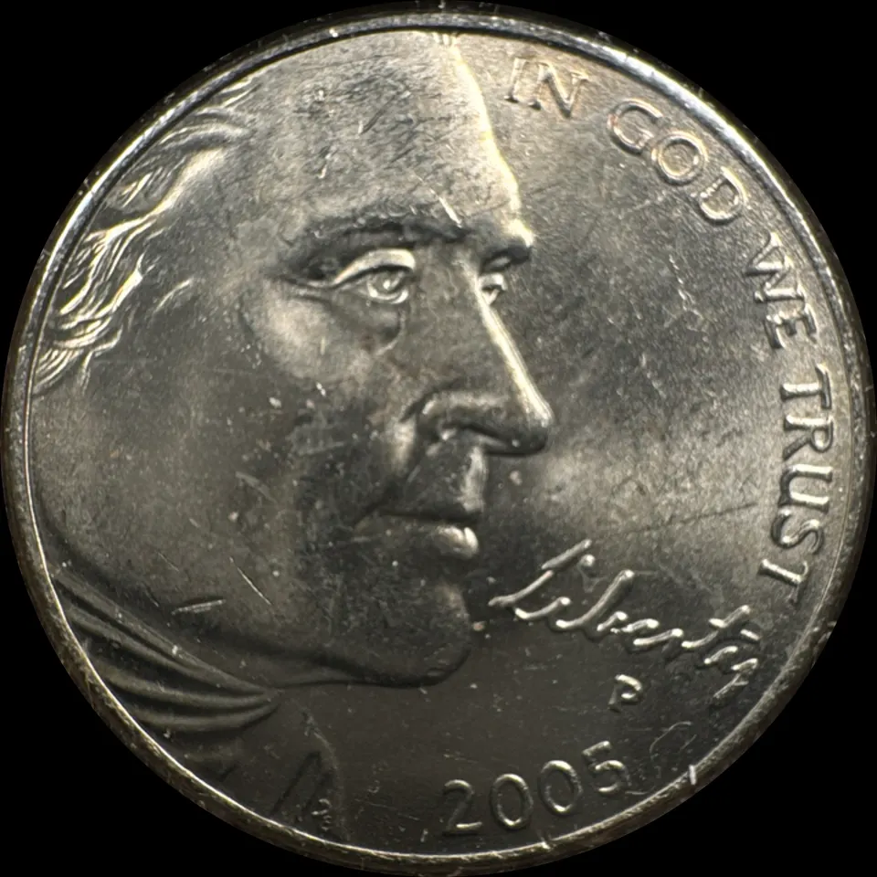 2005-P Jefferson Nickel Ungraded — front