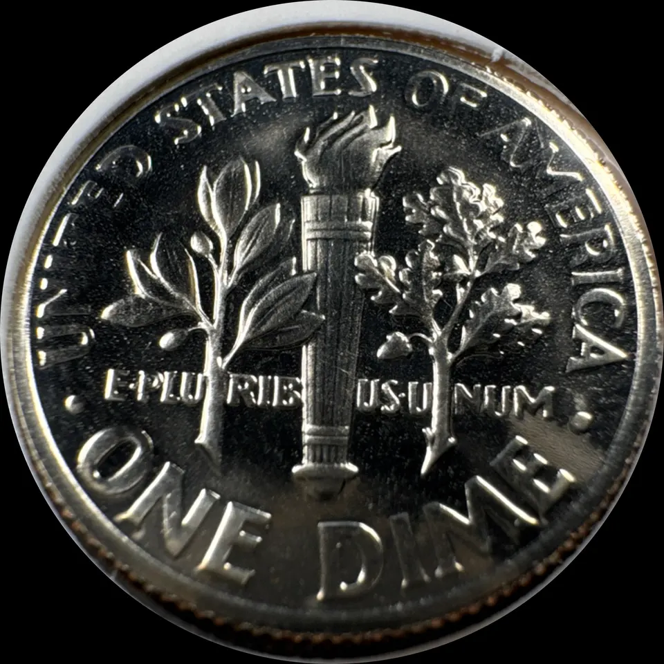 1968-S Roosevelt Dime Ungraded — back
