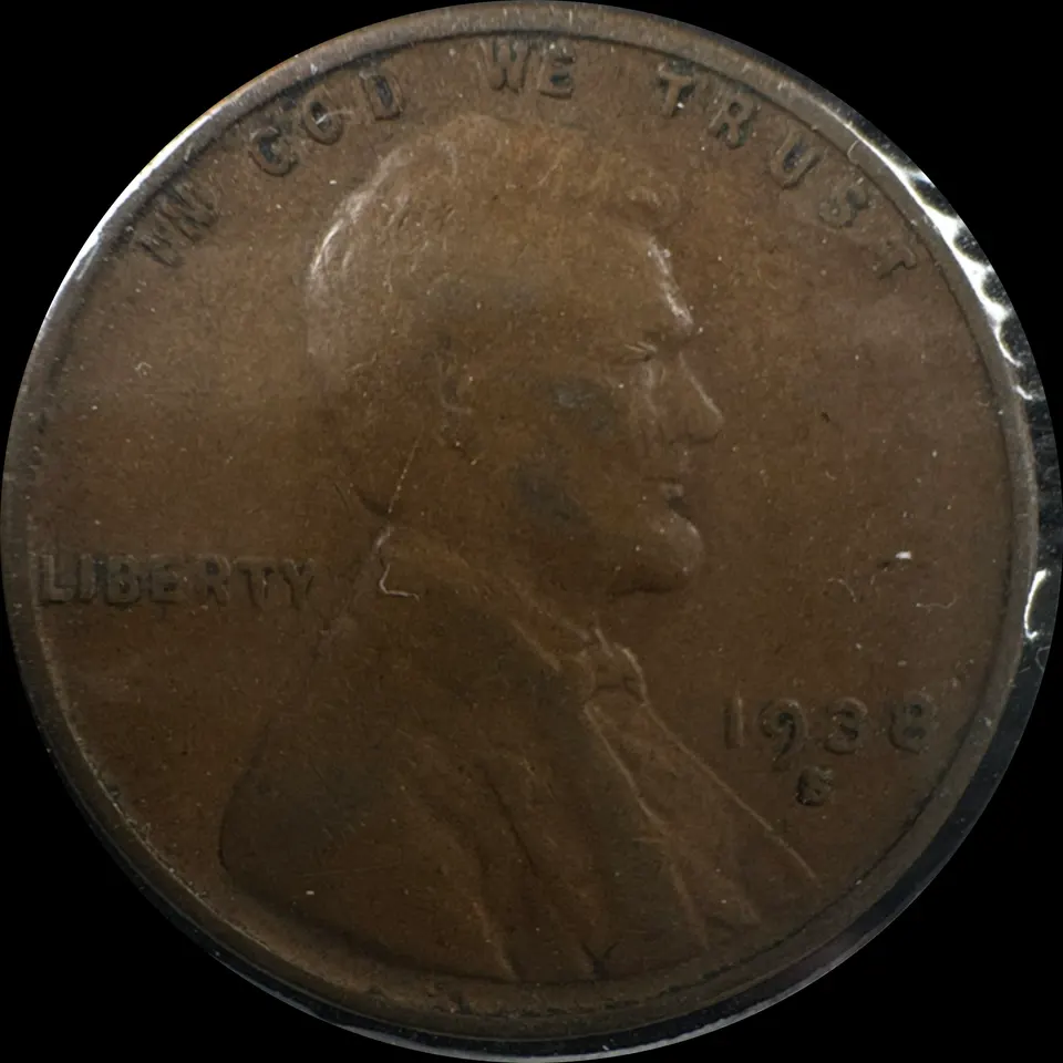 1938-S Lincoln Cent Ungraded — front