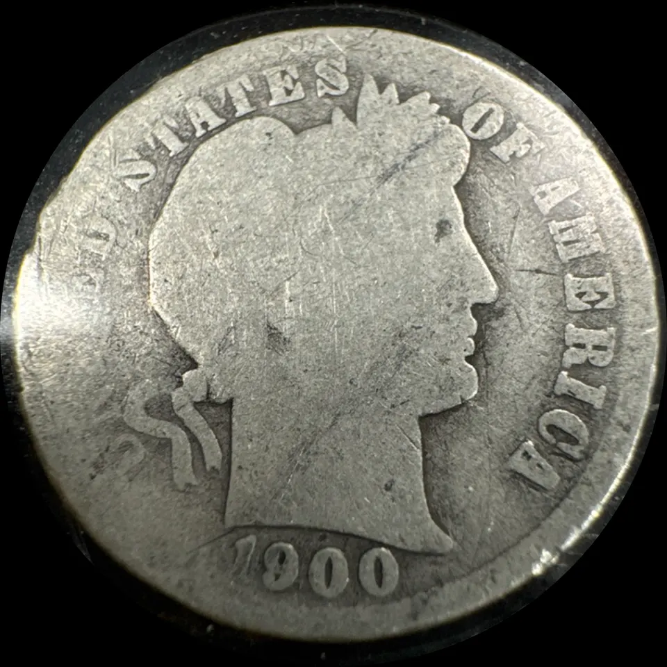 1900-P Barber Dime Ungraded — front