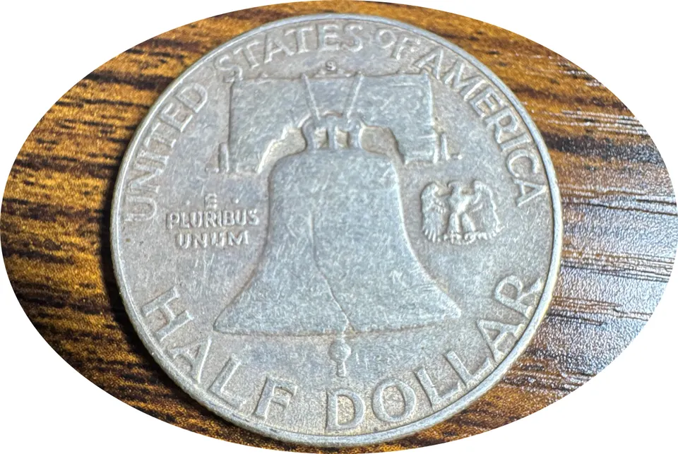 1953-S Franklin Half Dollar Ungraded — back