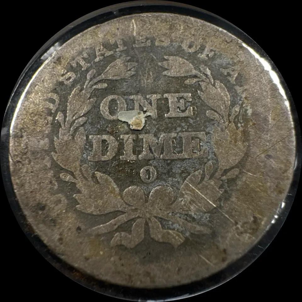 1839-O Liberty Seated Dime Ungraded — back