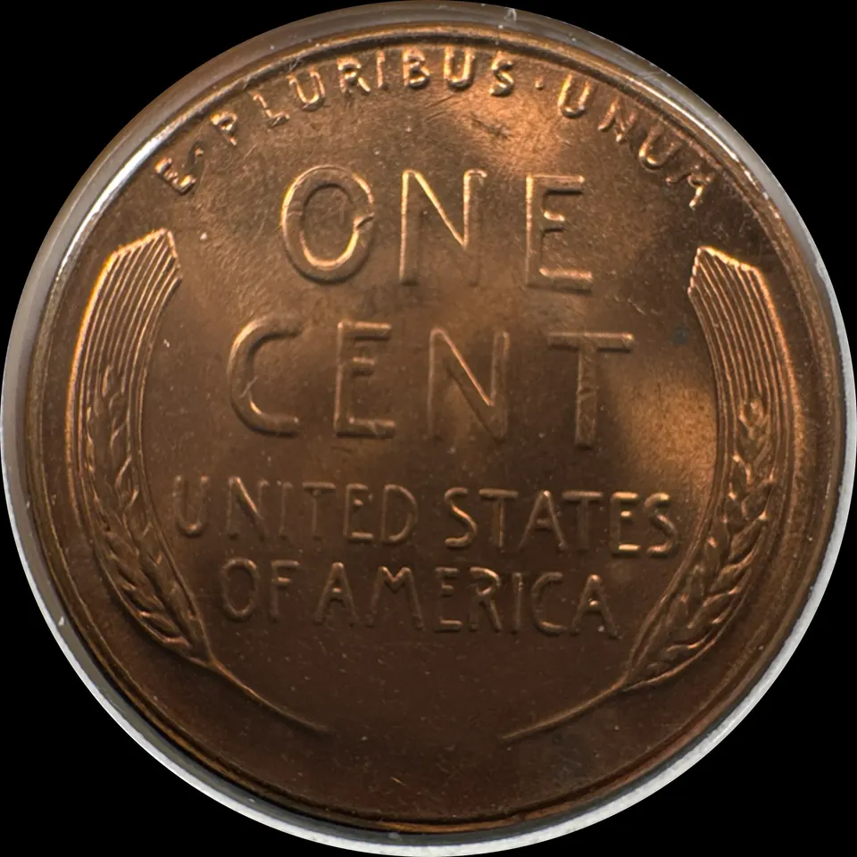 1958-P Lincoln Cent Ungraded — back