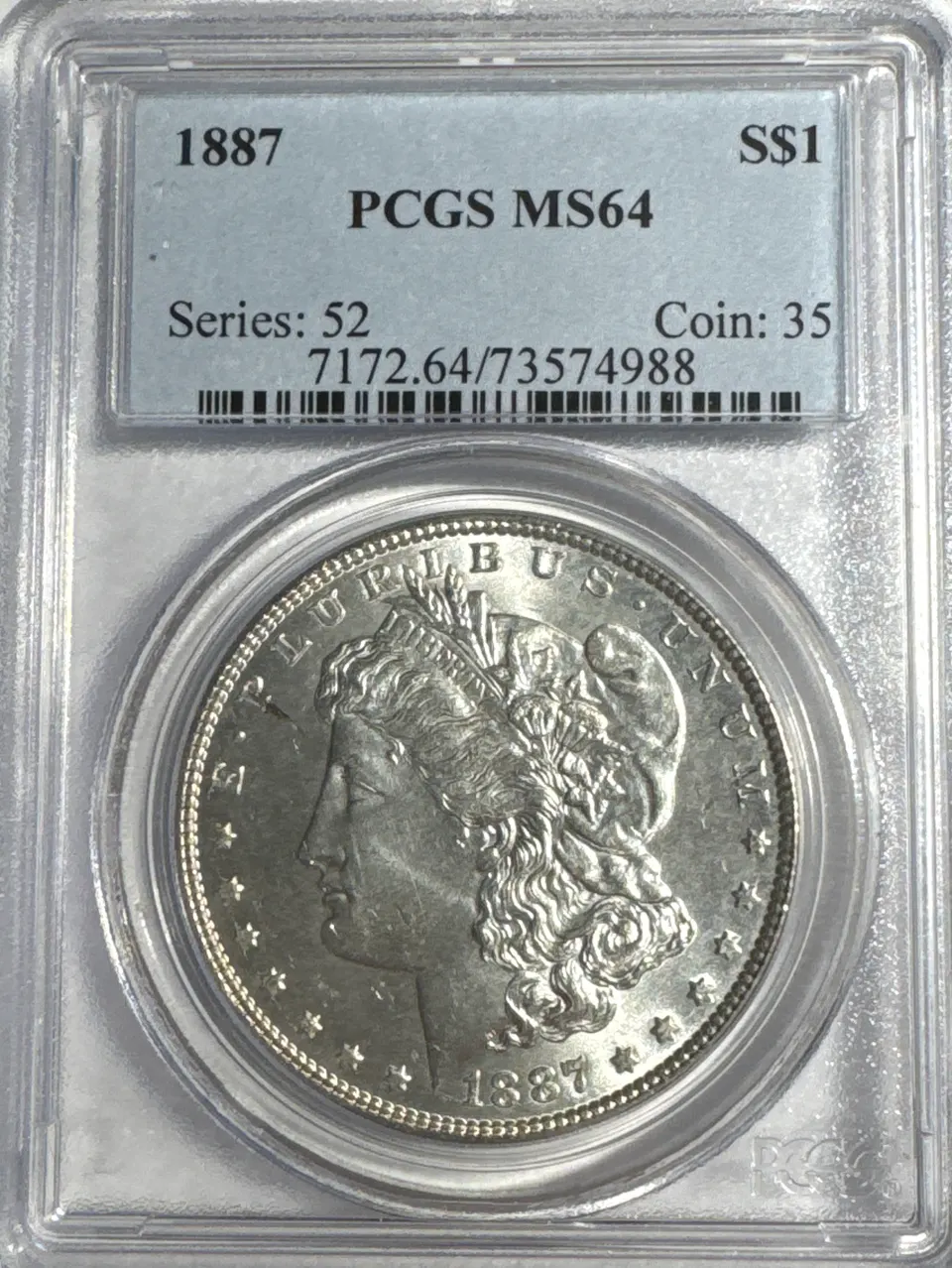 1887-P Morgan Dollar MS64 — front