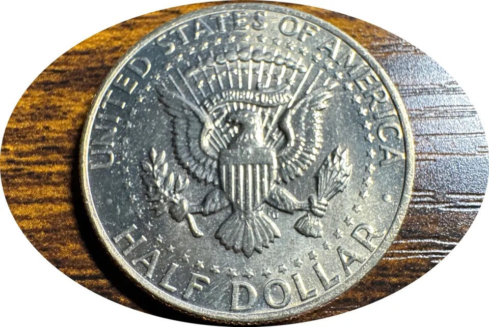 1977-P Kennedy Half Dollar Ungraded — back
