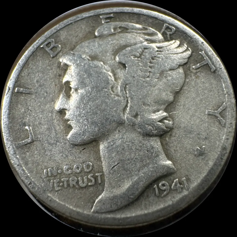 1941-P Mercury Dime Ungraded — front