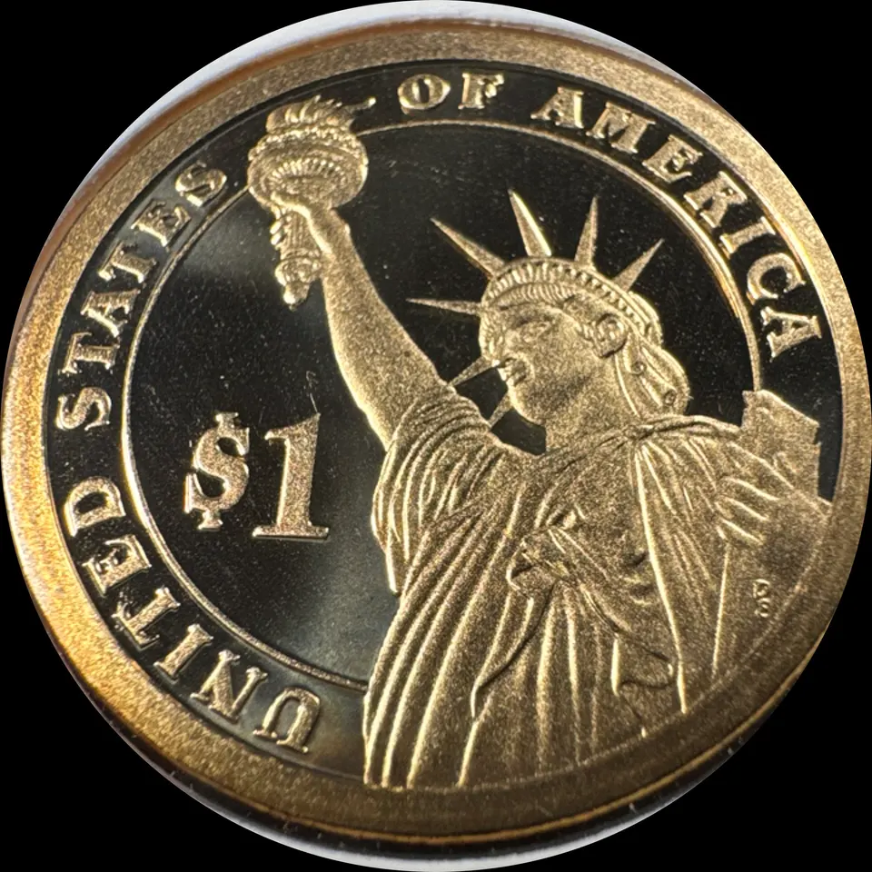 2011-S Presidential Dollar Ungraded — back