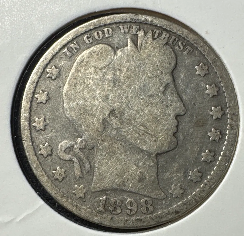 1898-P Barber Quarter Ungraded — front