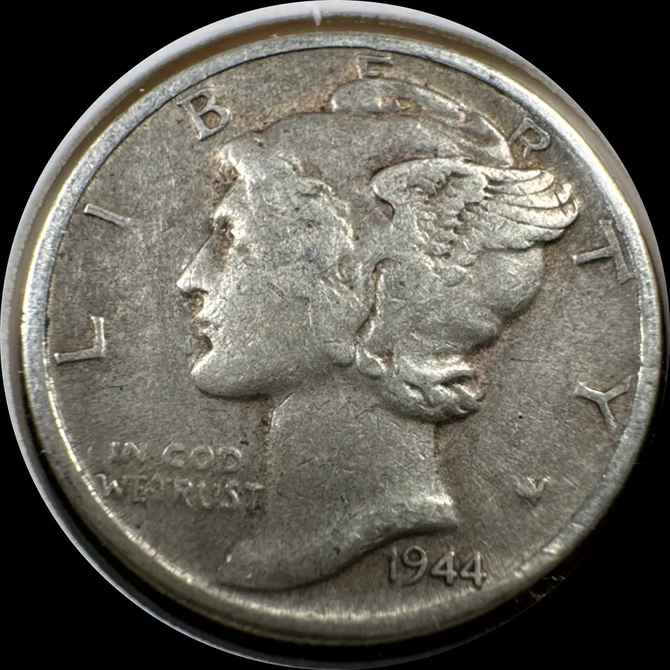 1944-D Mercury Dime Ungraded — front