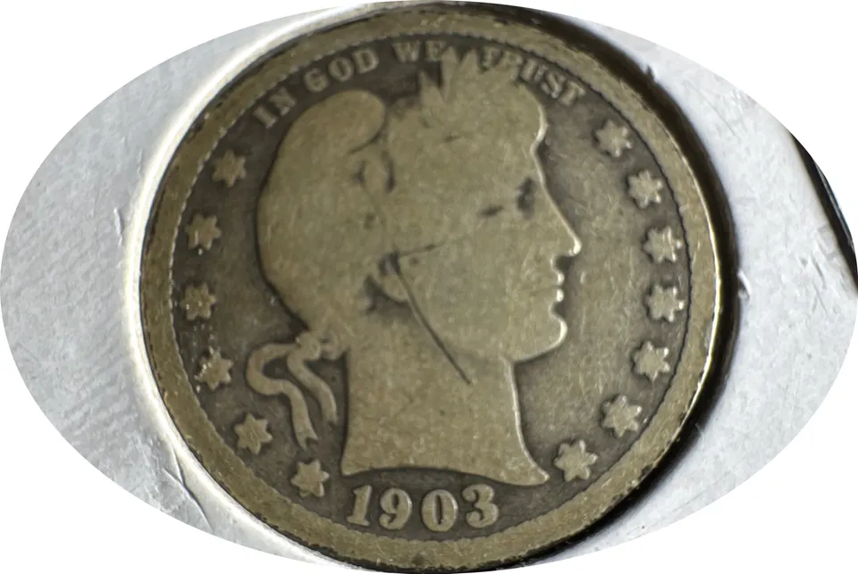 1903-P Barber Quarter Ungraded — front