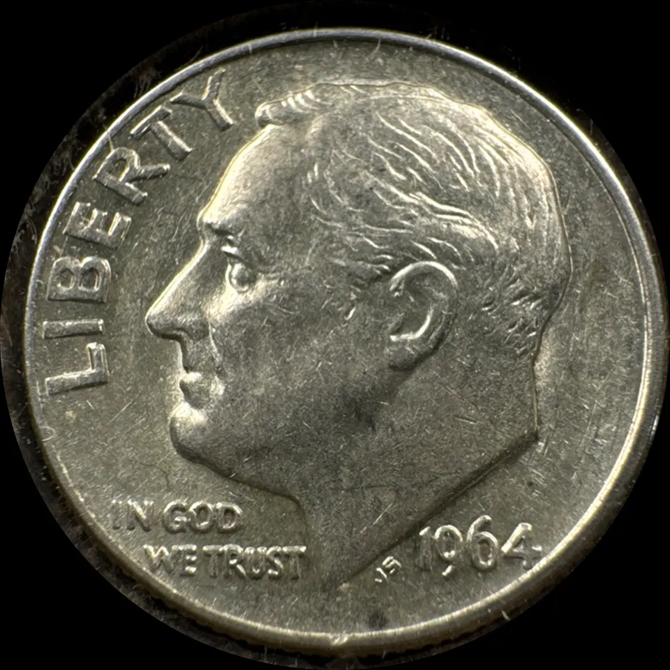 1964-D Roosevelt Dime Ungraded — front