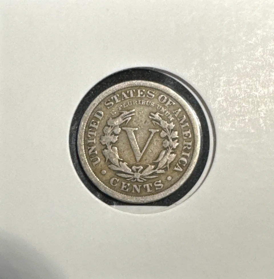 1910-P Liberty V Nickel Ungraded — back