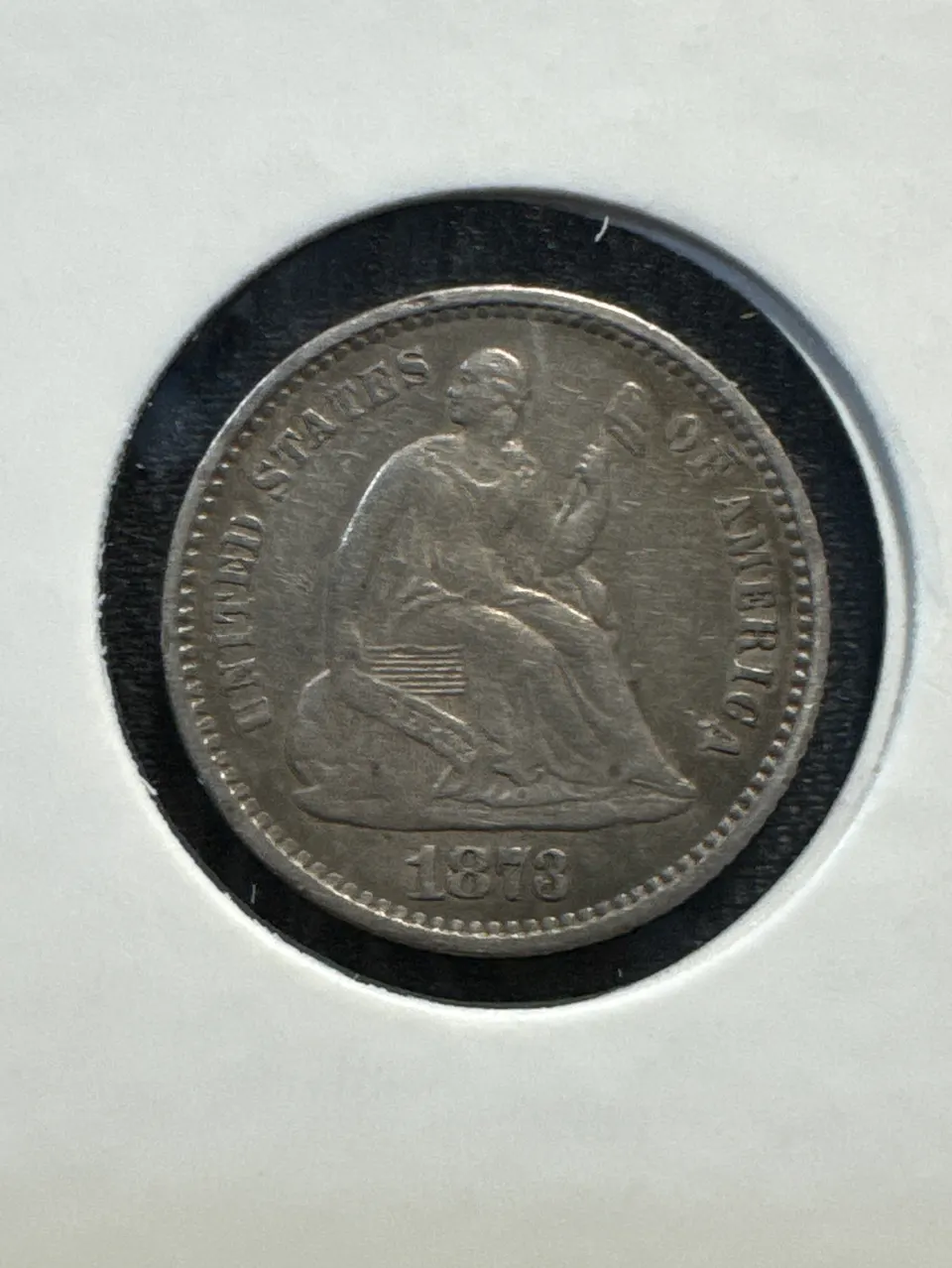 1873-P Liberty Seated Dime Ungraded — front