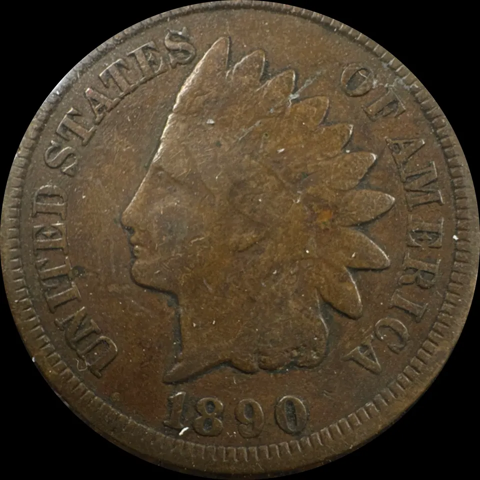 1890-P Indian Head Cent Ungraded — front