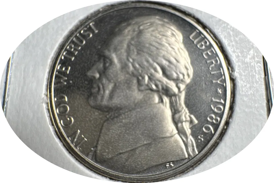 1986-S Jefferson Nickel Ungraded — front