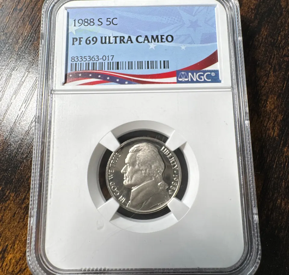 1988-S Jefferson Nickel PF69 — front