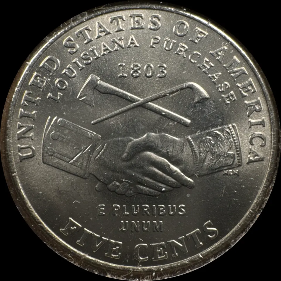 2004-P Jefferson Nickel Ungraded — back