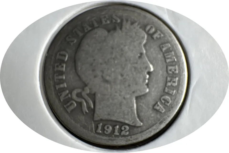 1912-P Barber Dime Ungraded — front