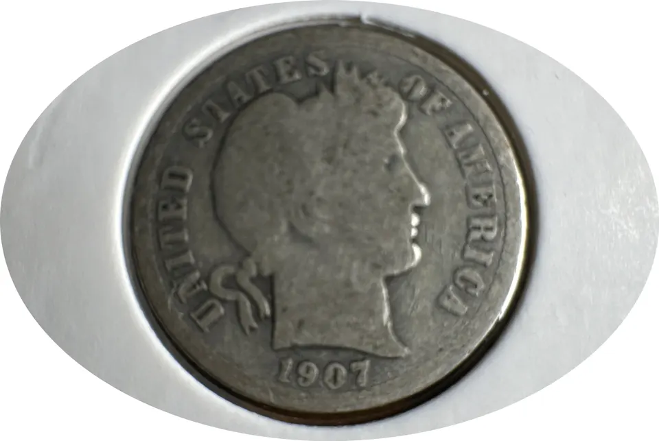 1907-P Barber Dime Ungraded — front