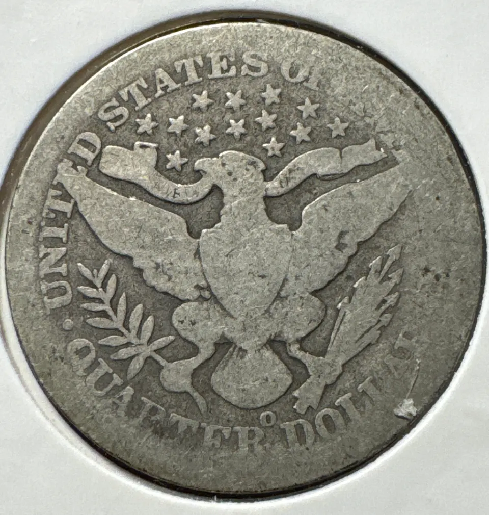 1906-O Barber Quarter Ungraded — back